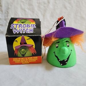 Vintage Trendmasters STROBIE WITCH Halloween Decoration